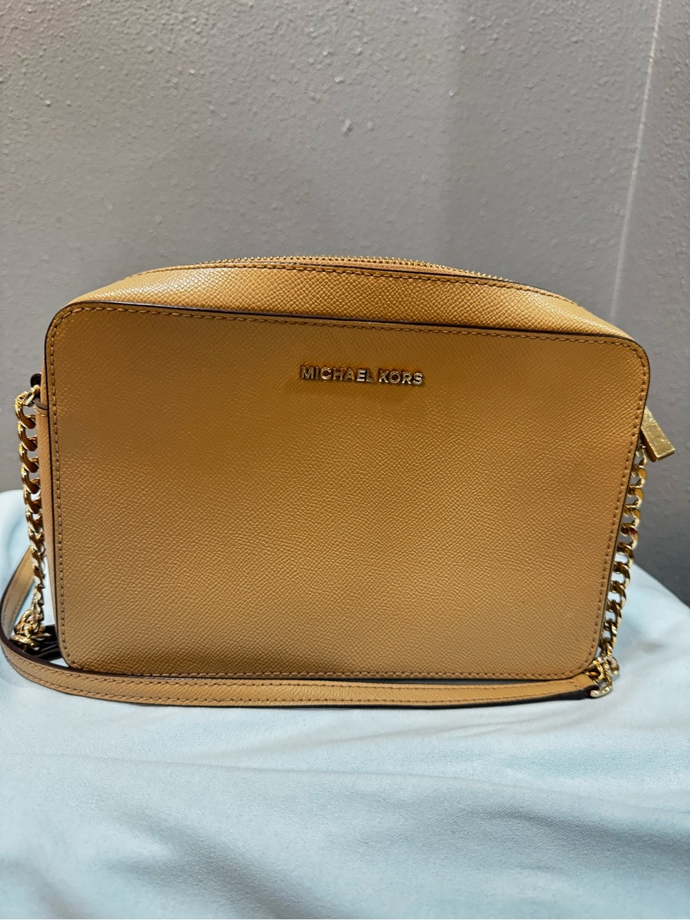 Michael Kors Mustard Yellow Saffiano Crossbody Bag